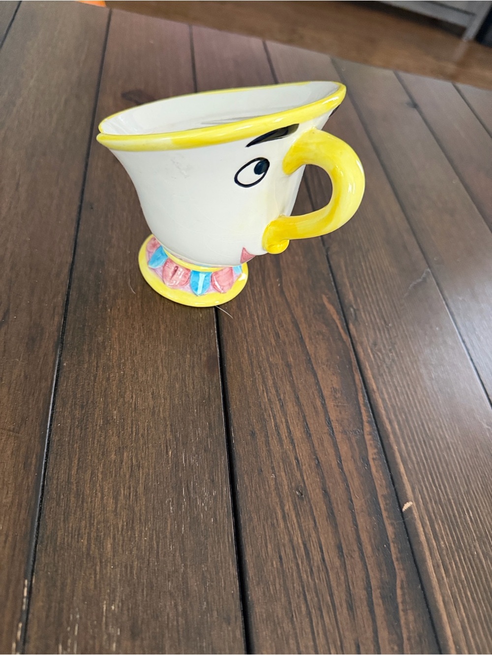 Vintage Disney Beauty & the Beast “CHIP” Ceramic Teacup Bank With Stopper